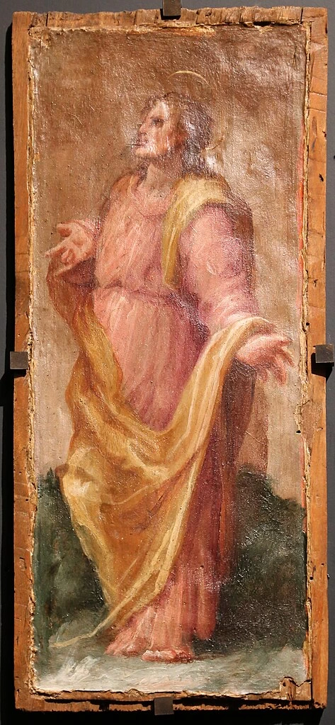 Crocifisso, dolenti, angeli e sei santi, dal ciborio del duomo di Pistoia - Museo Civico di Pistoia 1